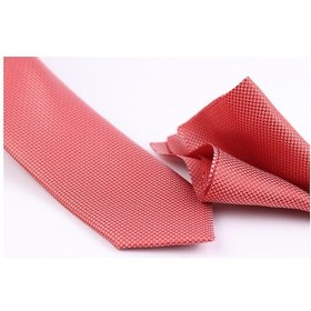 Resim Demfashion Özel Desenli Kravat Mendil Seti - Kırmızı (533063954) Kırmızı 