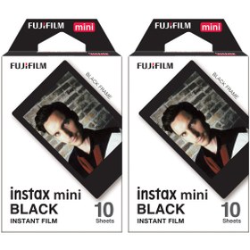 Resim Fujifilm Instax Mini Black Edition 10x2 Film Seti 