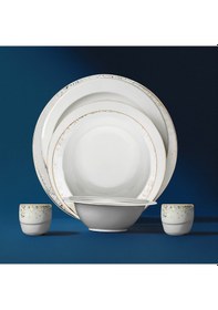 Resim Carla Gold Yaldızlı 28 Parça Porselen Yemek Takımı 