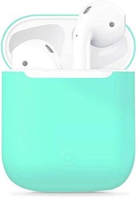 Resim Apple Airpods 1. / 2. Nesil ile uyumlu Kılıf Silikon Renkli Yumuşak Case 13 Turkuaz 