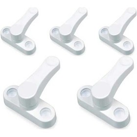 Resim Büro Ev Bebek Güvenliği İçin 5adet Kırılmaz Metal Pencere Emniyet Kilidi Seti Gri 