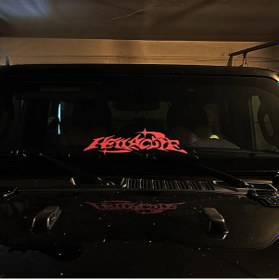Resim Hellacute Banner Jdm Arka Pencere Araba Çıkarma Ön Cam Çıkarma Banner Sallanma Reflective Silver L 1 Piece Set 