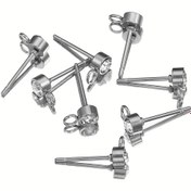 Resim 20 adet MINGXUAN Paslanmaz Çelik Taşlı Küpe Çekirdekleri Kaldırma Halkaları ile, DIY Takı Yapımı Aksesuarları 