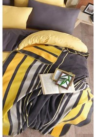 Resim In Line Çift Kişilik Pamuk Battaniye - Sarı 