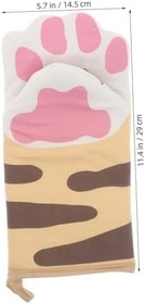 Resim STOBOK Sevimli Kedi Paw Fırın Eldiveni Kadınlar Için Isıya Dayanıklı Mutfak Eldiveni Komik Kedi Temalı Mutfak Aksesuarları Pişirme Pişirme 