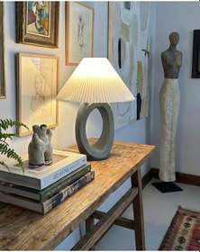 Resim Elana Design Balance Abajur - Bohem Tarzı Abajur Ve Gece Lambası Gri 