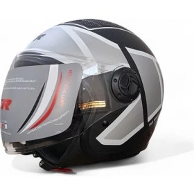 Resim Ncr Kask Çenesiz 230 Ece 22/06 Belgeli Siyah Grafik 