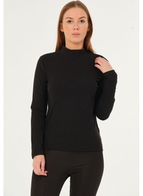 Resim Rich Balıkçı Yaka Triko Kadın Kazak Çok Renkli 