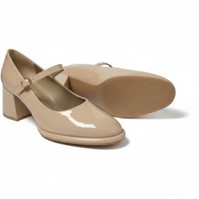 Resim varenza Kadın Rugan Kalın Topuklu Tokalı Platform Ayakkabı 