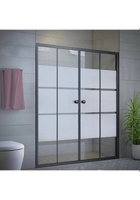 Resim Durul Duşakabin Ön Cephe Siyah Box Desen Siyah 