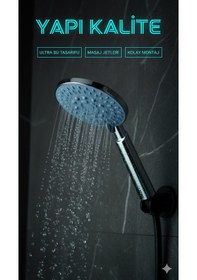 Resim 3 Fonksiyonlu Alyans Renk Duş Başlığı Kaliteli Ve Dayanıklı Krom 