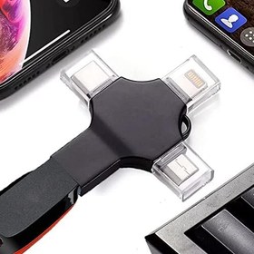 Resim Coverzone Type-C ve Lightning Android IPhone IPad USB-C Flash Bellek Dosya Aktarım Çevirici Adaptör 