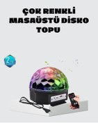 Resim TeknomAVM Taşınabilir Mini Disko Topu Lamba – Müzikle Senkronize Işık Efekti ve Parti Atmosferi 