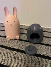 Resim Çocuklar İçin Eğlenceli tavşan Kumbara – Para Biriktirme ve Tasarruf Alışkanlığı - Piggy "rabbit" bank 