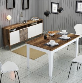 Resim Variant Mobilya Variant Milan Yemek Odası Takımı - Beyaz / Ceviz 