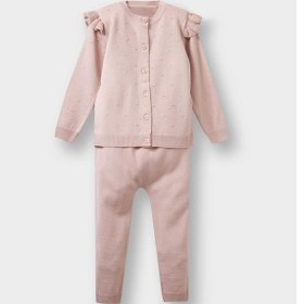 Resim Defacto Kız Bebek 2li Takım Triko Düğmeli Hırka Alt C9751a525aupr345 Mor 