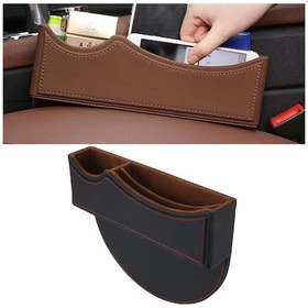 Resim Araba Koltuğu Crevice Saklama Kutusu Ile Aralıklı Oto Boşluk Cep Taşlama Telefon Pad Için Kart Para Kılıfı Aksesuarları Black 1 Adet 
