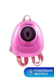 Resim Zampago USB Şarj Girişli LED Big Eyes Akıllı Çocuk Sırt Çantası - Pembe 