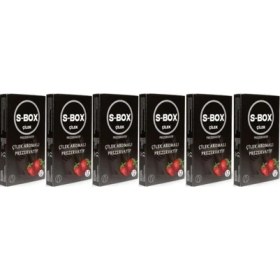 Resim S-Box Çilek Aromalı Prezervatif 12x6 Paket 