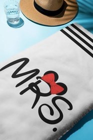 Resim Dijital Baskı Plaj Deniz Havlusu Mrs Mickey Desenli Peştamal HVL0101 