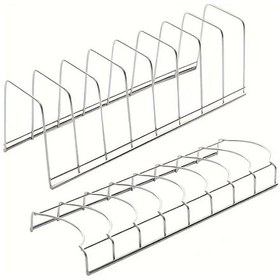 Resim Hightower Silvery 2 Parça Paslanmaz Çelik Tabak Kurutma Rafı - Bulaşık Kurutucu Tezgah Üstü Düzenleyici Gümüşi 2 Adet 