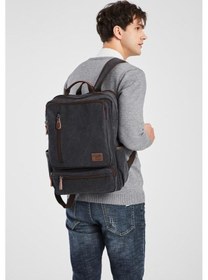 Resim C Active Kanvas Kumaş Büyük Boy Sırt Çantası 1260 A.Kahve 