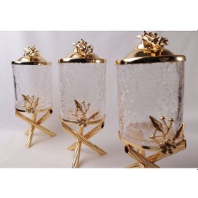 Resim Dekoratif Kavanoz Seti Baharat Takımı 3 Parça Mutfak Seti 