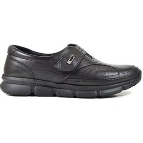 Resim Beety 604 Deri Siyah Ortopedik Kemik Çıkıntılı Kadın Ayakkabı Siyah 