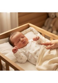 Resim Sebi Bebe Kruvaze Geyikli Patiksiz Tulum 1143 Ekru 