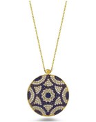 Resim Zirkon Taşlı Nazar Boncuğu Kolye (498587499) 