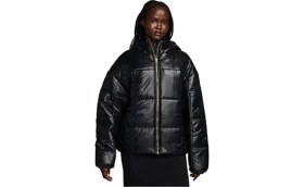 Resim Nike Kadın Günlük Therma Fit Şişme Mont Sportswear Classic Puffer Shine FB8769-010 Siyah 