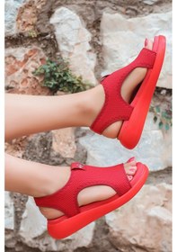 Resim Begonia Kırmızı Kadın Sandalet Çok Renkli 