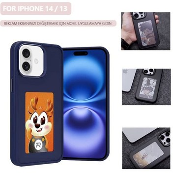 İphone 14/13 Uyumlu İçin E-mürekkep Ekranlı Nfc Telefon Kılıfı Mavi