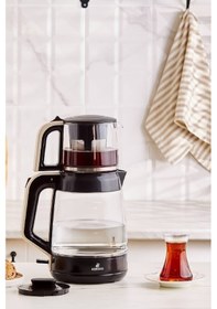 Resim Karaca Glass Tea Xl 2 In 1 Cam Su Isıtıcı & Çay Makinesi 