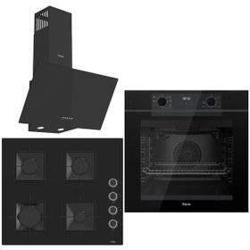 Resim Ferre Fryart QEP63CS - SS205 - D086 Ankastre Set Siyah 