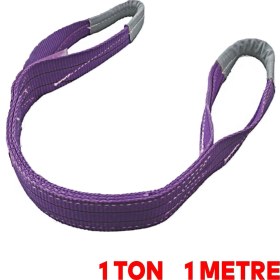 Resim Badem10 Sapan Polyester Spanzet 1 Ton 1 Metre Mor Sağlam Yük Kaldırma Taşıma Indirme Halat 