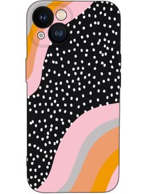 Resim mooodcase Iphone 13 Uyumlu Çikolatalı Çilekler Desenli Kamera Lens Korumalı Darbe Emici Silikonlu Lansman Kılı 