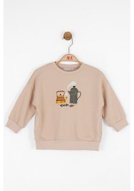 Resim Xo Kids Kız Çocuk Sweatshirt 9ay-4 Yaş 37601 Vizon 