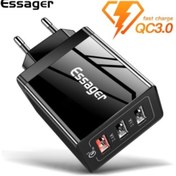 Resim essager 30w Qc3.0 3 Usb Cep Telefonu Hızlı Şarj Adaptörü 