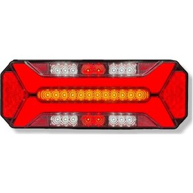 Resim Ahmet Oto Yeni Star Neon Led Stop Lambası Kayar Sinyalli Kamyon-Tır-Dorse-Karavan-Kamyonet 12X24 Volt 