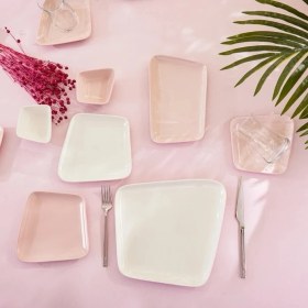 Resim Karaca Naomi Pink 26 Parça 6 Kişilik Kahvaltı Takımı 