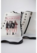 Resim Beyaz Blackpink Fermuarlı Kız Çocuk Botu cb01-10868 001 