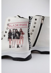 Resim Beyaz Blackpink Fermuarlı Kız Çocuk Botu cb01-10868 001 