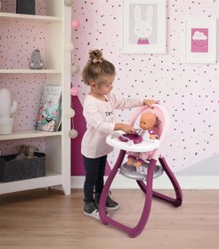 Resim Smoby Baby Nurse Bebek Mama Sandalyesi Pembe-Mor 220342 