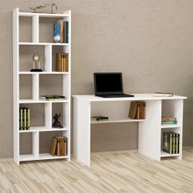Resim Kalender Dekor Avel Snow 120 cm Çalışma Masası Takımı 