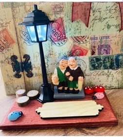 Resim Anneler Günü Hediyesi Sokak Lambası Figürlü Konsept Hediye Seti 