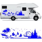 Resim Melek Pazarı 160 X 44 Cm Kampçı Ayı, Çadır Kampı, Kamp Karavan Sticker 