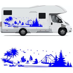 Resim Melek Pazarı 220 X 60 Cm Kampçı Ayı, Çadır Kampı, Kamp Karavan Sticker 