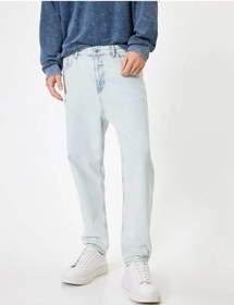 Resim Koton Erkek Jean Pantolon Açık İndigo 5wam40157nd Loose Fit Jean Pantolon - Steve Jean 25ky59001835 Y5905 Açık İndigo 