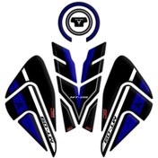 Resim GP KOMPOZİT Gp Kompozit Yamaha Mt-09 2021-2023 Uyumlu Tank Pad Seti Siyah-mavi 